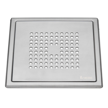 Smedbo Outline Square Brushed Stainless Steel Floor Grating