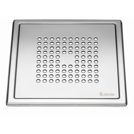 Smedbo Outline Square Polished Stainless Steel Floor Grating