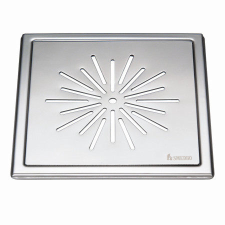 Smedbo Outline Star Polished Stainless Steel Floor Grating