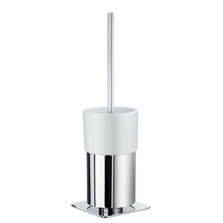 Smedbo Outline Toilet Brush & Polished Chrome Container Square Base