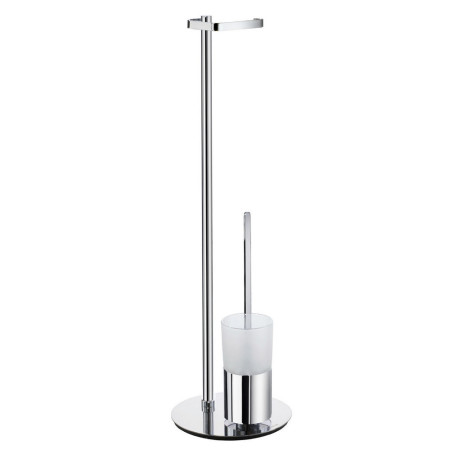 FK312 Smedbo Outline Toilet Roll Holder with Toilet Brush and Container