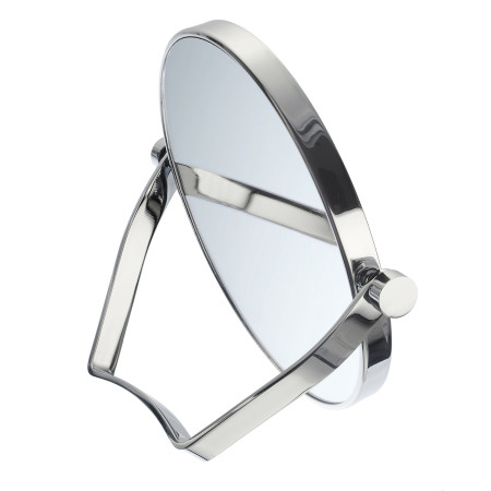 FK443 Smedbo Outline Travel Mirror with Swivel Stand Chrome Stand