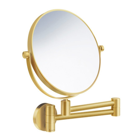FV445S Smedbo Outline Wall Mounted Brushed Brass Shaving and Make Up Mirror