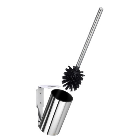 ZK332 Smedbo Pool Chrome Toilet Brush & Container Wall Mounted Plastic Insert