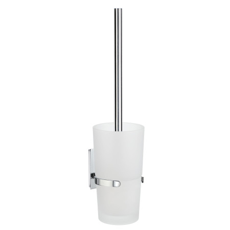 Smedbo Pool Frosted Glass Toilet Brush & Polished Chrome Holder