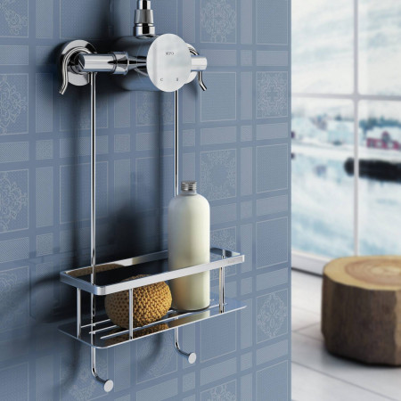 DK3048 Smedbo Sideline 355mm Shower Mixer Basket Polished Chrome Lifestyle