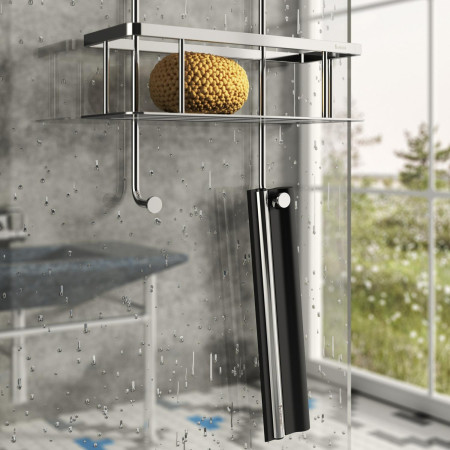 DK2130 Smedbo Sideline ABS Shower Squeegee With Easy Grip Handle Black Bathroom Setting