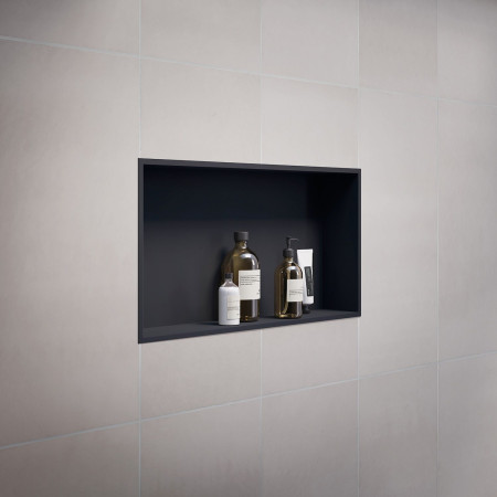 DB5023 Smedbo Sideline Black 600 x 300mm Shower and Bathroom Wall Niche Lifestyle