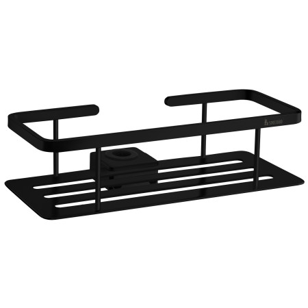 Smedbo Sideline Black Shower Riser Rail Basket