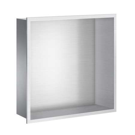 Smedbo Sideline Brushed 300 x 300mm Shower and Bathroom Wall Niche