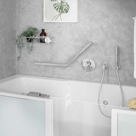 DK3005 Smedbo Sideline Design Soap Basket Bathroom Setting