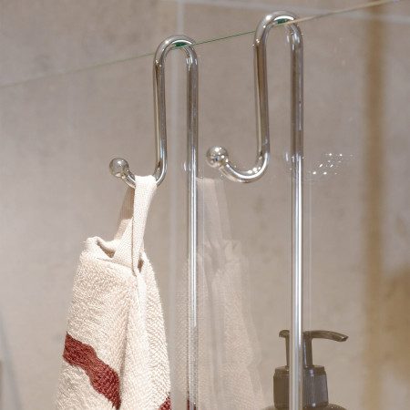 DK3041 Smedbo Sideline Double Hanging Shower Basket Polished Chrome Hanging Fitment