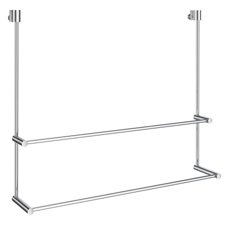 Smedbo Sideline Double Towel Rail for Glass Shower Panel