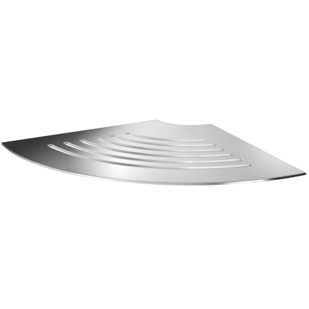 Smedbo Sideline Grout Line Stainless Steel Corner Shelf with Lines