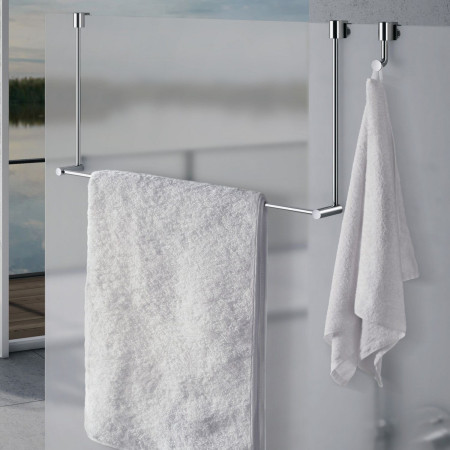 DK3111 Smedbo Sideline Polished Chrome Shower Panel Hook Lifestyle
