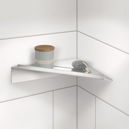 DK4111 Smedbo Sideline Self Adhesive Chrome Corner Shower Shelf Lifestyle