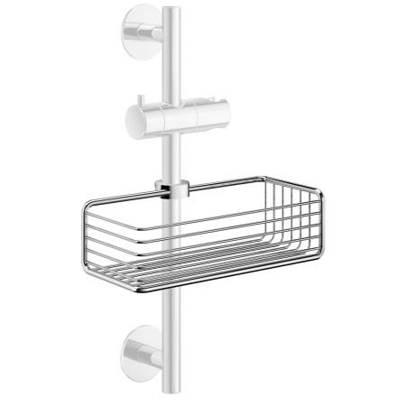 DK1106 Smedbo Sideline Shower Riser Rail Basket Polished Chrome Cut Out
