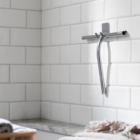 DK2140 Smedbo Sideline Shower Squeegee With Hook Chromed Stainless Steel Lifestyle