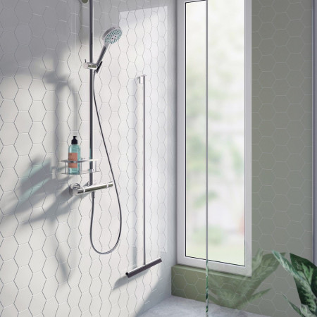 DK2170 Smedbo Sideline Stainless Steel Floor Squeegee with Hook Lifestyle