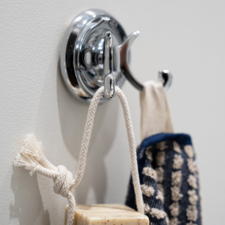 K256 Smedbo Villa Double Towel Hook Lifestyle
