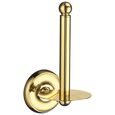 V220 Smedbo Villa Polished Brass Spare Toilet Roll Holder