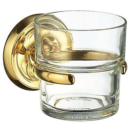 Smedbo Villa Polished Brass Tumbler and Holder