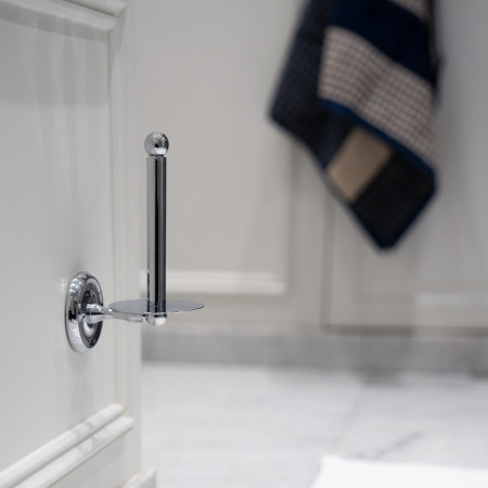 K220 Smedbo Villa Polished Chrome Spare Toilet Roll Holder Lifestyle