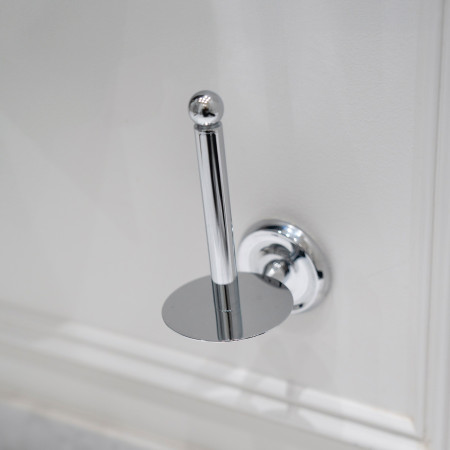 K220 Smedbo Villa Polished Chrome Spare Toilet Roll Holder Room Setting