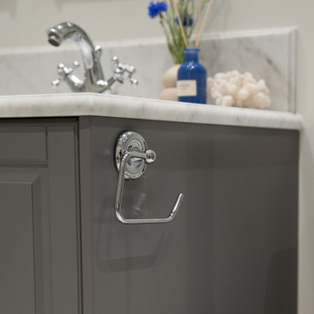 K241 Smedbo Villa Toilet Roll Holder Polished Chrome Lifestyle