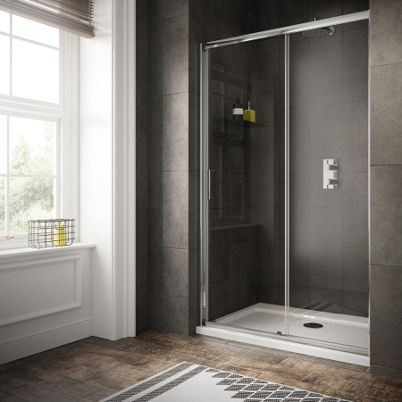 Vantara 6 1400mm Chrome Sliding Shower Door