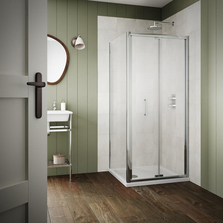 SOS28 Sommer 6 Chrome Bifold Shower Door (2)