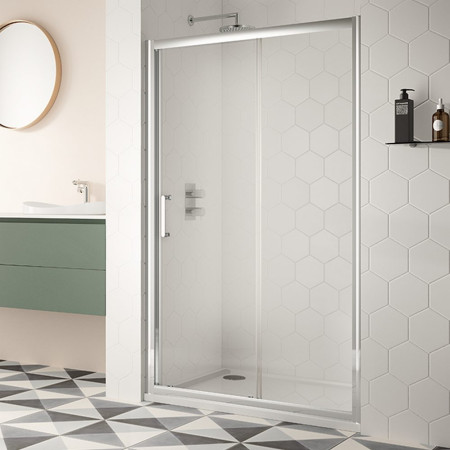 Vantara 8 1000mm Chrome Sliding Shower Door