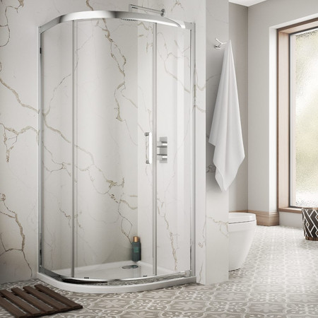 Vantara 8 800mm Chrome Single Door Quadrant Shower Enclosure