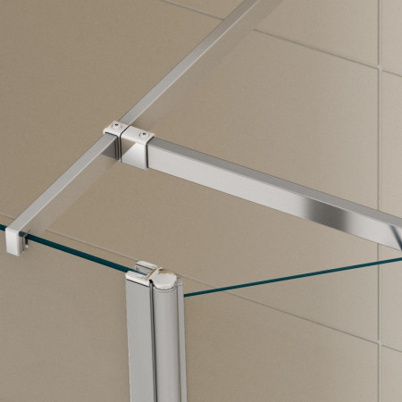 VATHVW100C Vantara Thrive 1000mm Chrome Wetroom Panel T Bar Connection
