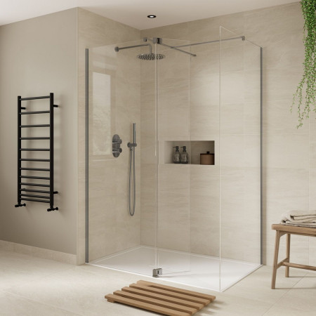 Vantara Hydro 1400mm Gunmetal 8mm Wetroom Panel