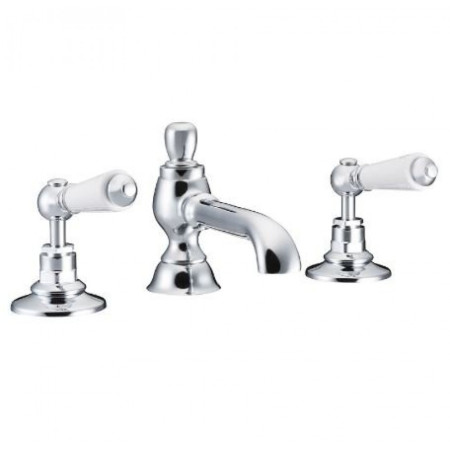 SJ402CPLL Marflow St James Three Hole Basin Mixer Colonial Spout with London Levers