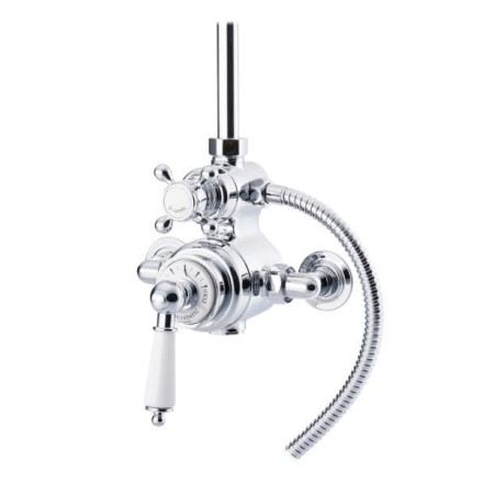 St James Traditional Thermostatic Valve with 2 Function Diverter London Handle & Lever