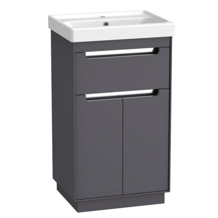 Tavistock Acumen 500mm Freestanding Storm Grey Vanity Unit and Basin