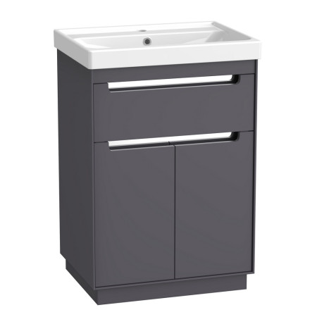 Tavistock Acumen 600mm Freestanding Storm Grey Vanity Unit and Basin