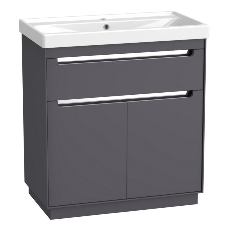 Tavistock Acumen 800mm Freestanding Storm Grey Vanity Unit and Basin