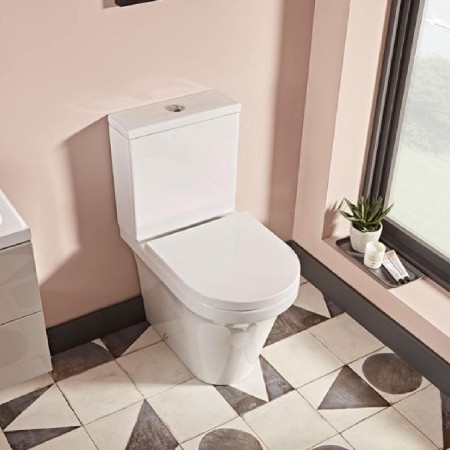 Tavistock Aerial Comfort Height Open Back Close Coupled WC and Cistern Room Setting