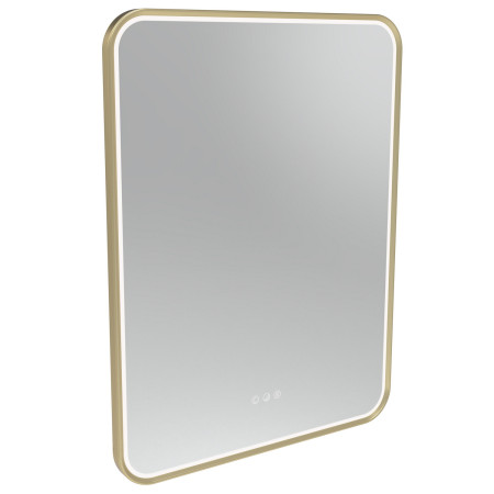 Tavistock Alderbury 600 x 800mm Brushed Brass Illuminated Rectangular Bathroom Mirror