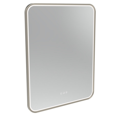 Tavistock Alderbury 600 x 800mm Brushed Nickel Illuminated Rectangular Bathroom Mirror
