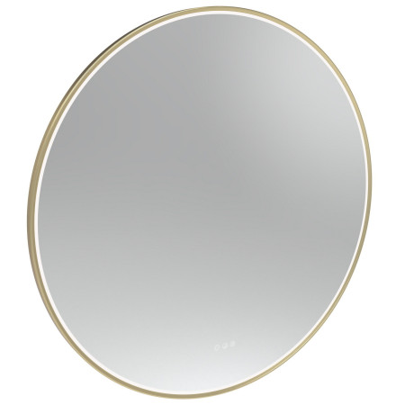 Tavistock Alderbury Circular 1000mm Brushed Brass Illuminated Bathroom Mirror