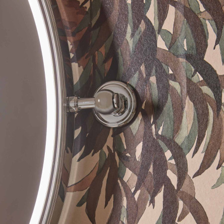 ALM100CBN Tavistock Alderbury Circular 1000mm Brushed Nickel Illuminated Bathroom Mirror Optional Wall Brackets