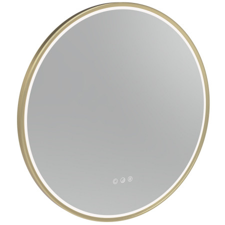 Tavistock Alderbury Circular 600mm Brushed Brass Illuminated Bathroom Mirror