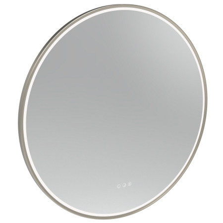 Tavistock Alderbury Circular 800mm Brushed Nickel Illuminated Bathroom Mirror
