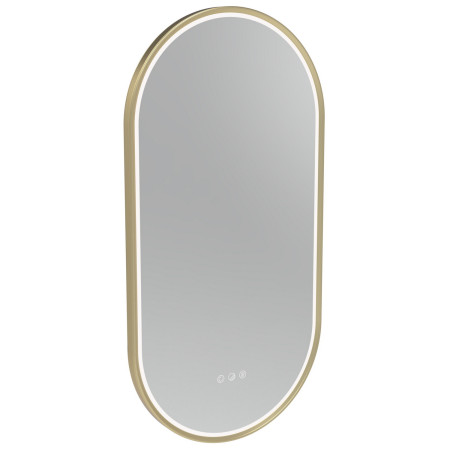 Tavistock Alderbury Pill 400 x 800mm Brushed Brass Illuminated Bathroom Mirror