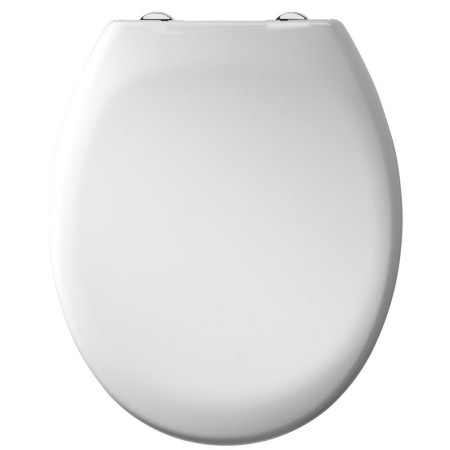 O803SCSF Tavistock Alpine Soft Close White Toilet Seat With Quick Release Hinges Top View