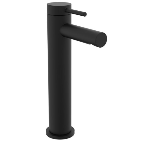 Tavistock Anthem Tall Basin Mixer with Waste in Black